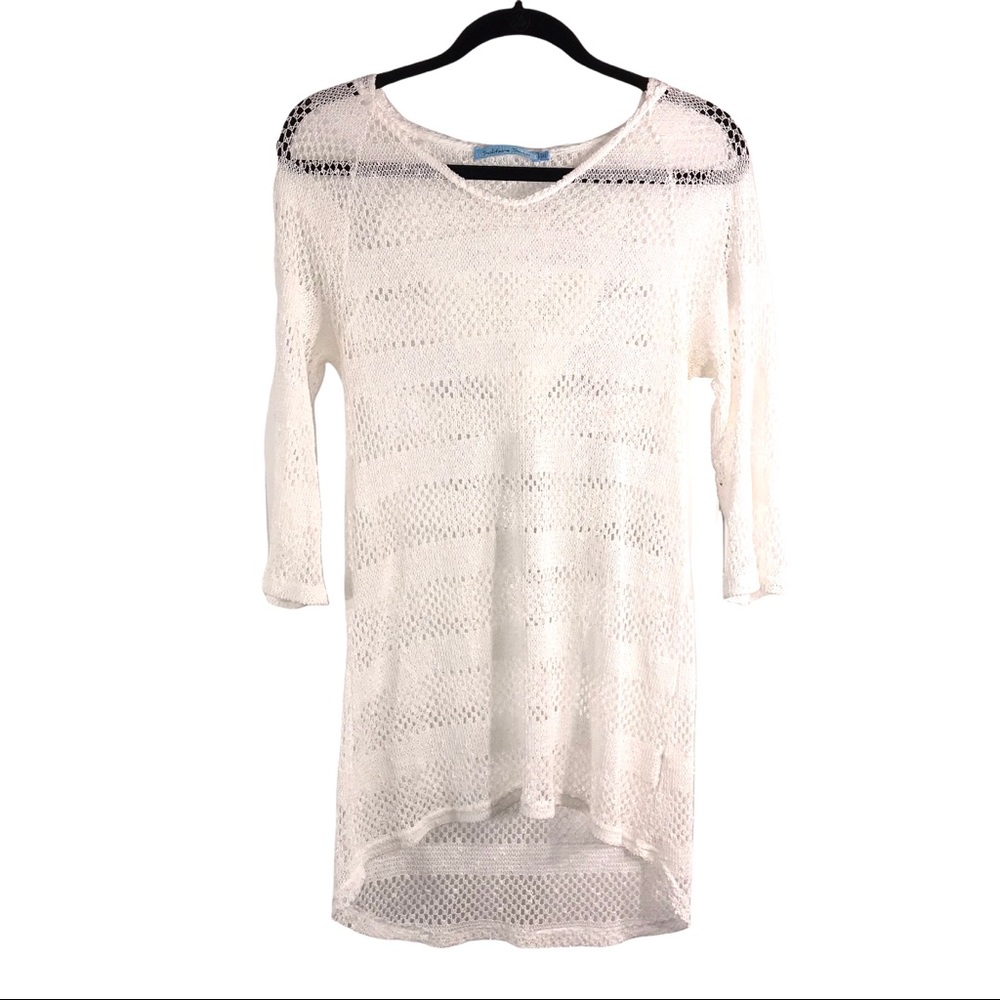 White Crochet Swimsuit Coverup Tunic